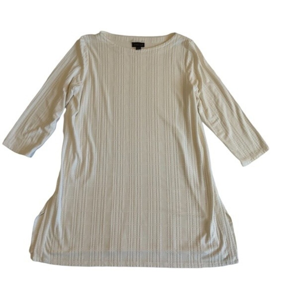 J. Jill Cream Textured Tunic Top